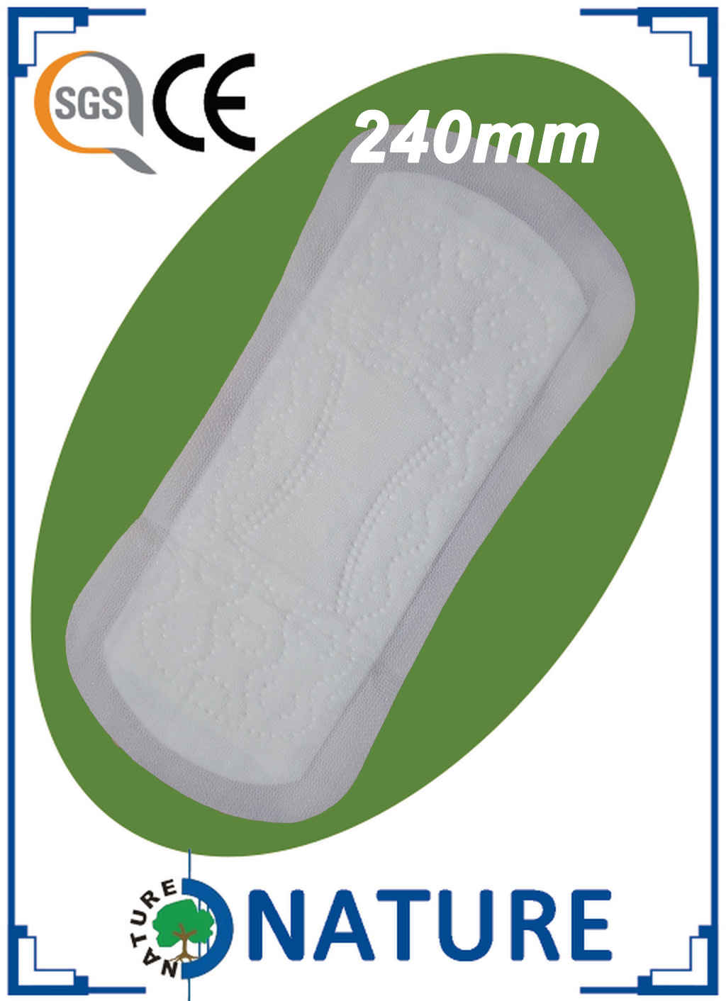 240mm Hot Sale Sexy Disposable Sanitary Napkin Without Wings