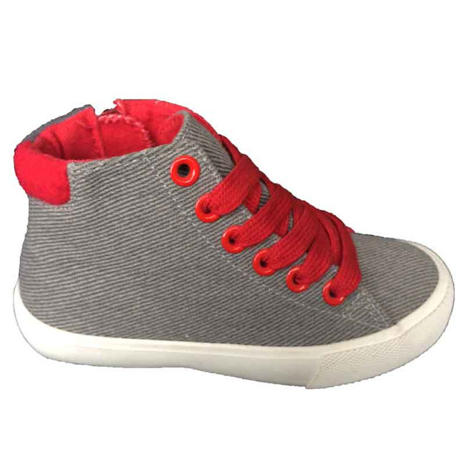 New Model Red/Grey Children Fancy Canvas Shoes for Boys/Girls