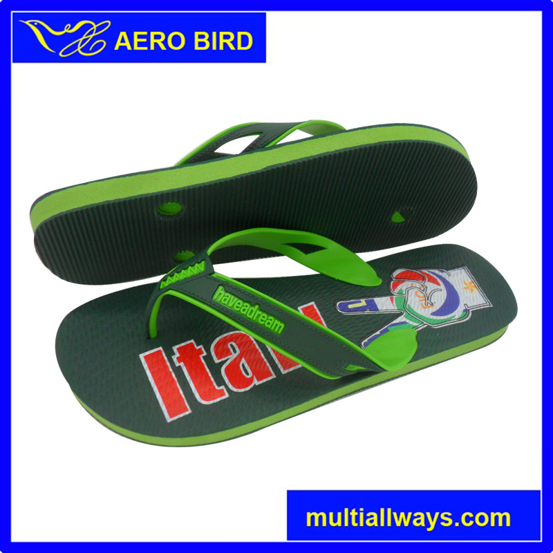 New Italy Printing PE Slipper Shoes for Man (TF059)