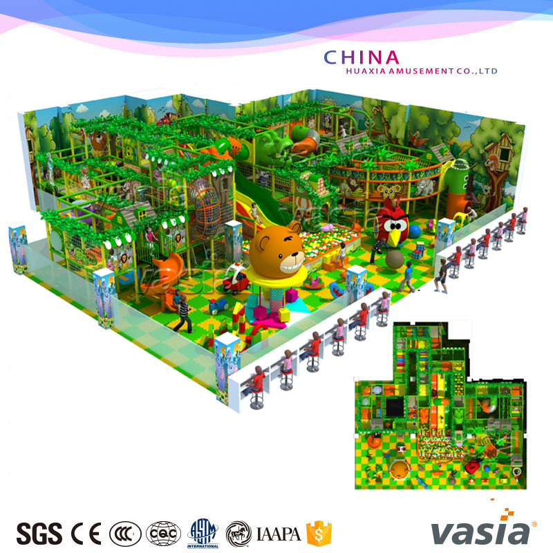 Jungle Theme Indoor Soft Playground for Children Plays
