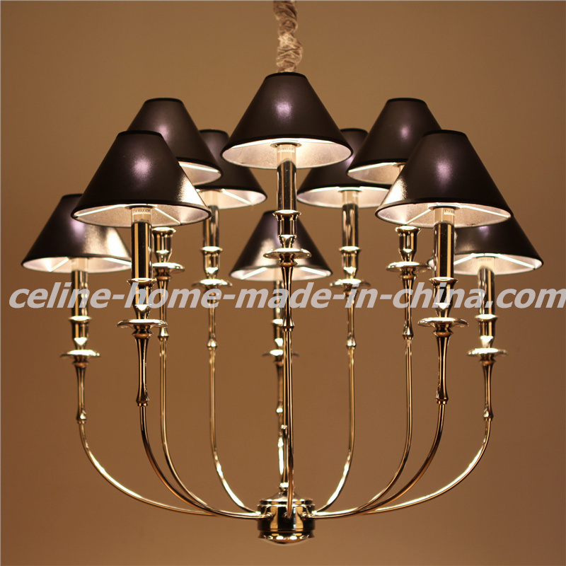 Iron Chandelier Lamp with Leather Shade (SL2096-6+6)