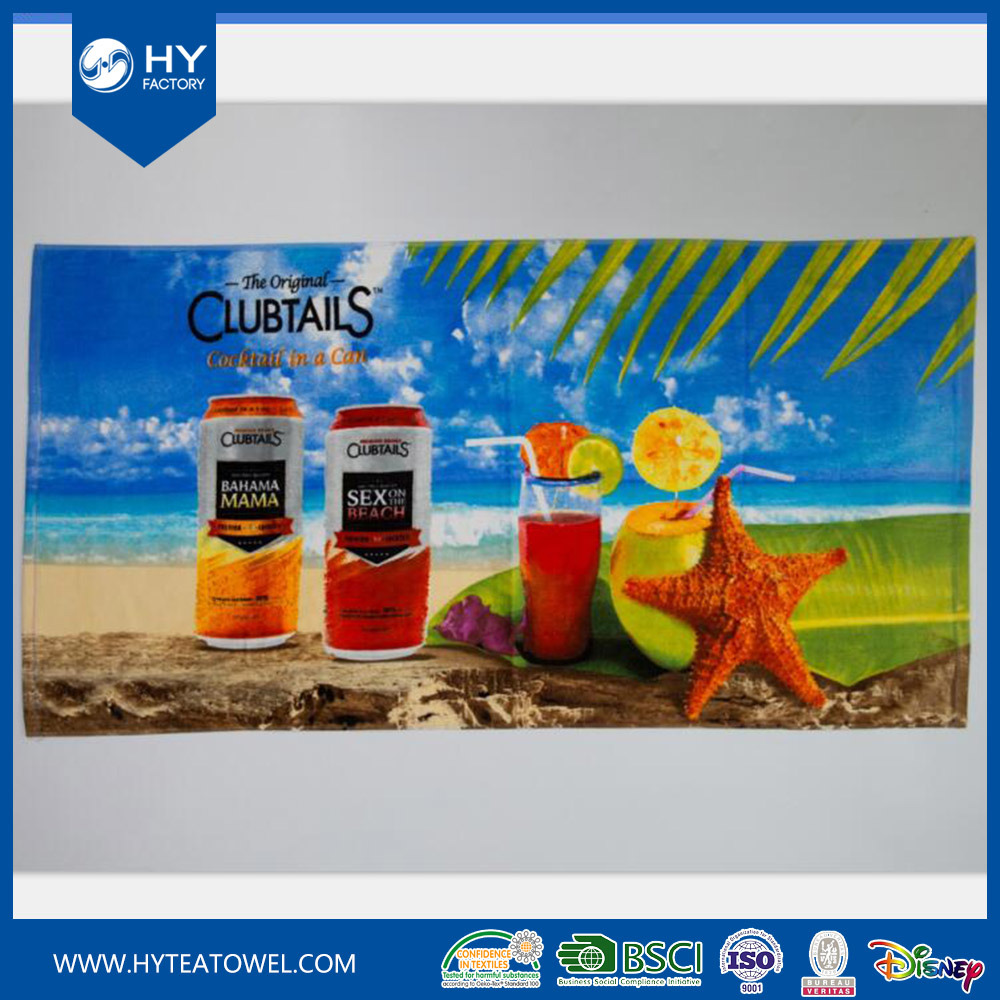 Full Color Reactive Printing 100% Cotton Beach Towels