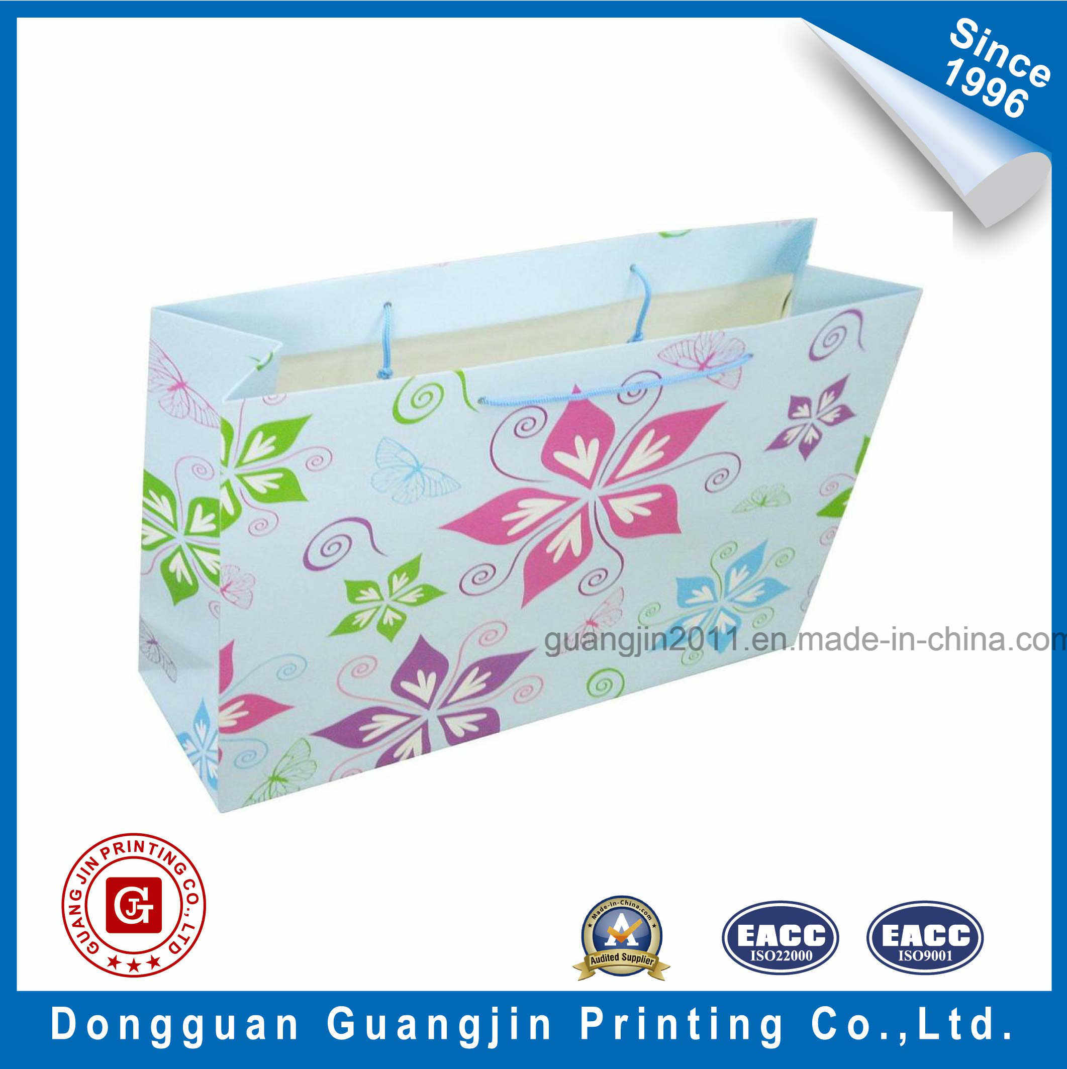 Customized New Design Paper Shopping Bag for Garment Packaging