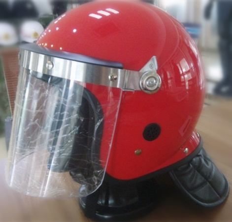 Red Anti Riot Helmet