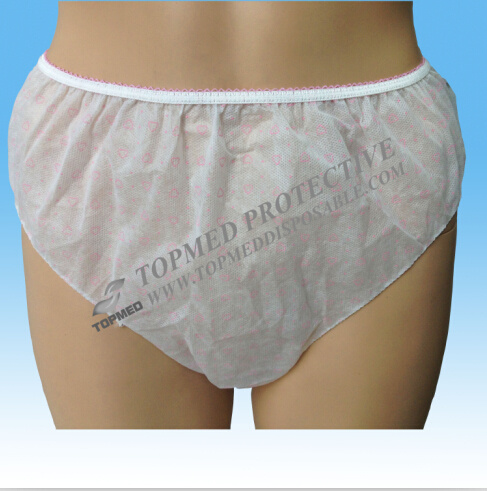 Disposable Printed Underwear for Ladies, Nonwoven Leadies Panties with Printing