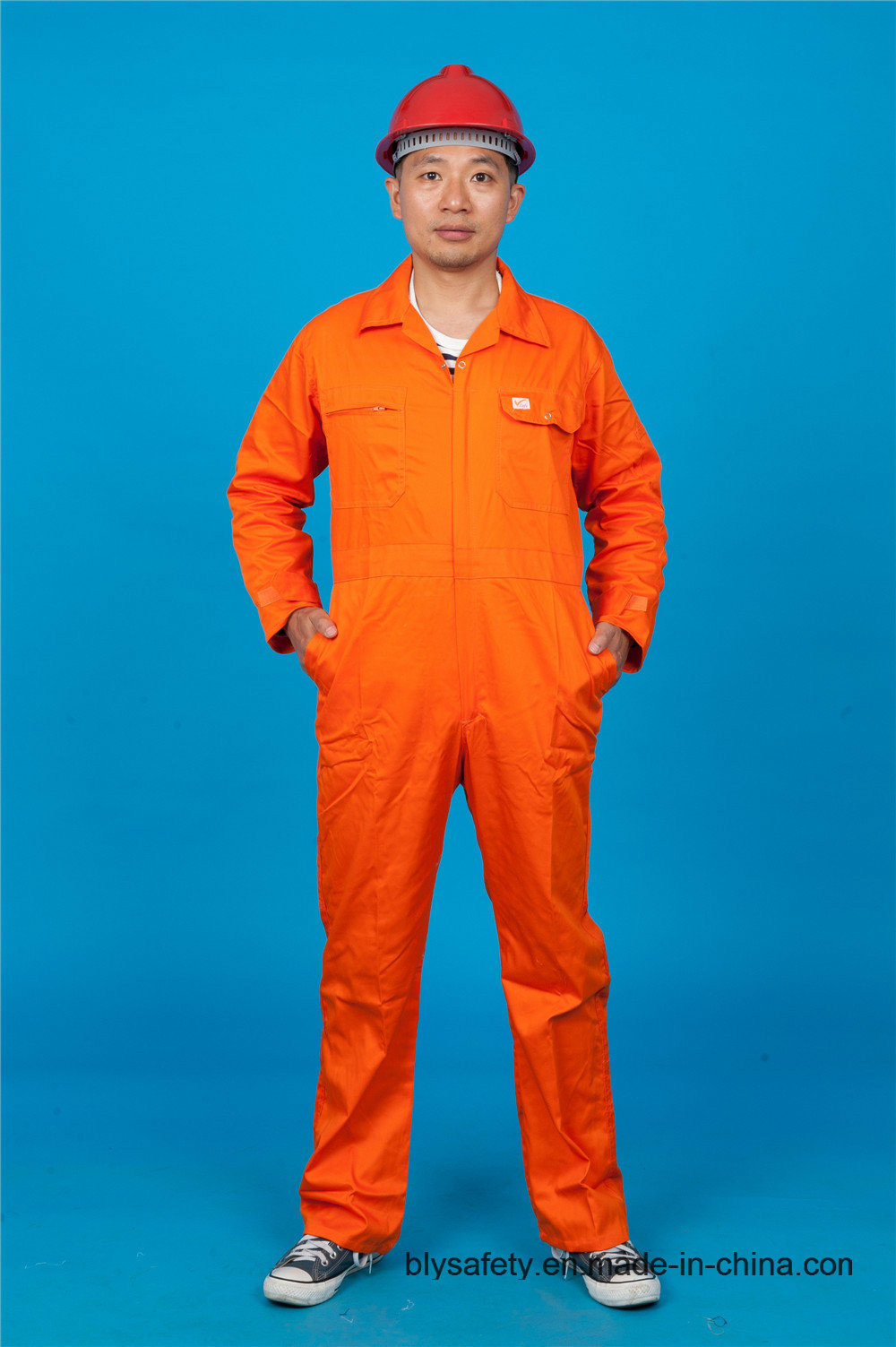 Safety Cheap High Quality Long Sleeve 65% Polyester 35%Cotton Workwear Coverall (BLY1022)
