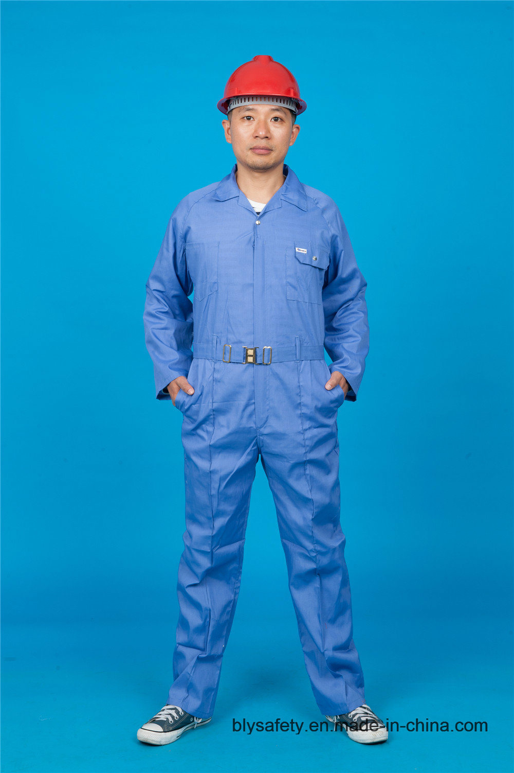 65% Polyester 35%Cotton Safety High Quolity Long Sleeve Coverall Workwear with Reflective (BLY1023)