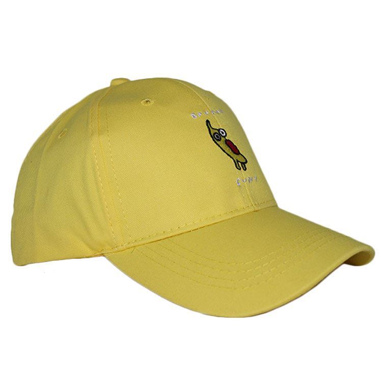 Yellow Banana Logo Baseball Cap with Metal Adjustable Buckle