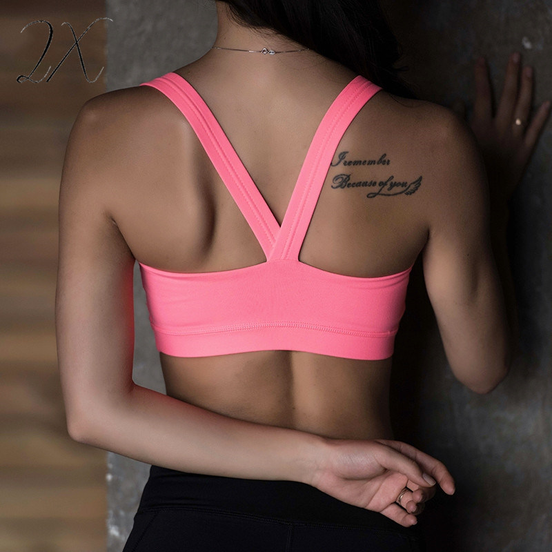 Sports Bras for Running Yoga Athletic Solid Wrap Chest Strap Vest
