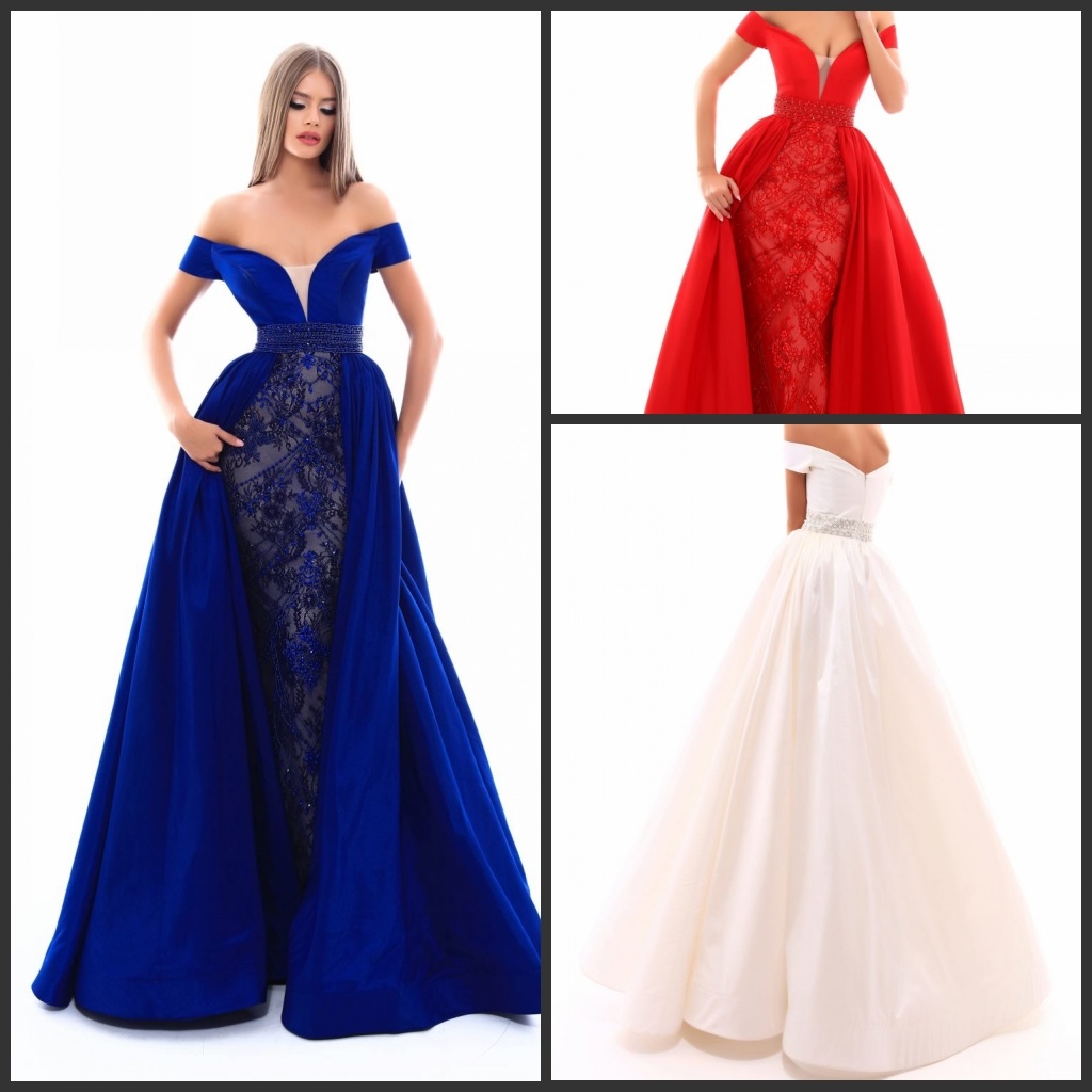 off Shoulder Cocktail Party Gown Vestidos Prom Evening Dresses T50309