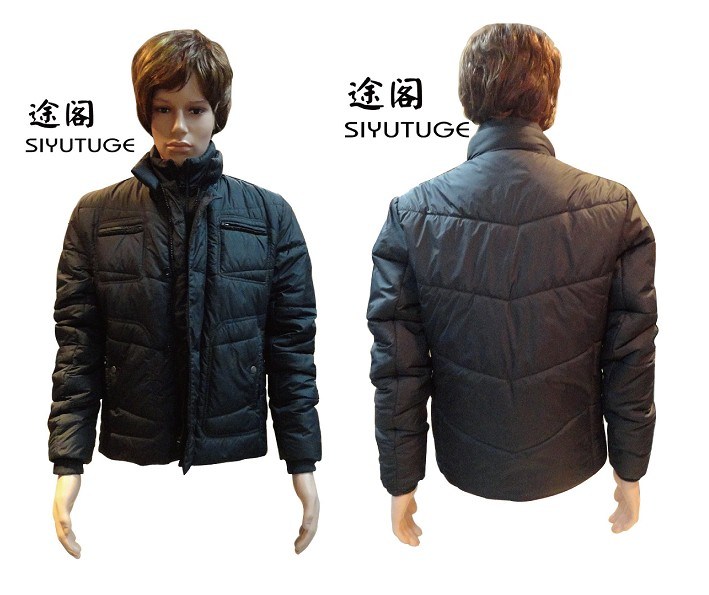 Men Fashion Pocket PVC Long Sleeve Jacket (SY-1529)