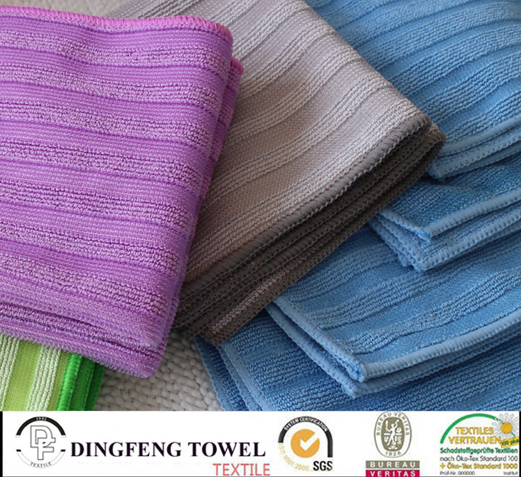 Wholesale Quick Dry Soft Yarn Dyed Kitchen/Floor/Table/ Furniture/ Car/ Tea Towels for Household Df-8835