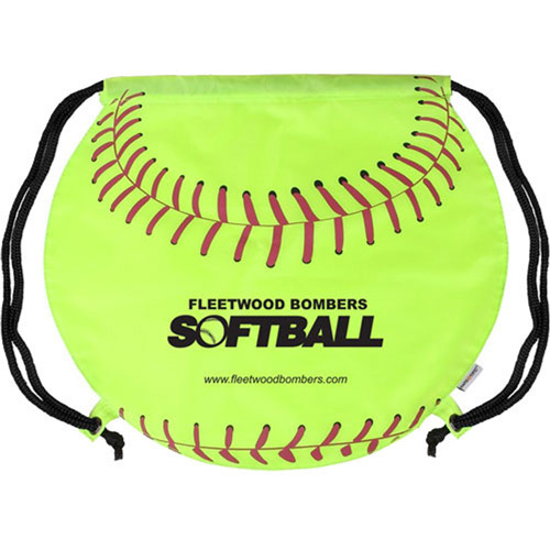Softball Drawstring Bag Sport Backpack with Logo