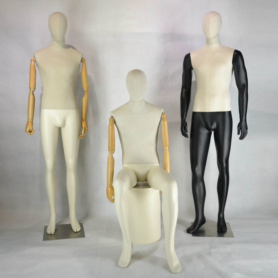 Fashion Fabric Cover Male Mannequin for Windows Display