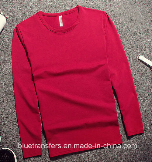 Polyester Men's Long Sleeve T-Shirts in 4 Colors