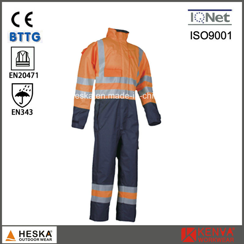 OEM Mens Waterproof High Visibility Clothing Reflective Coverall