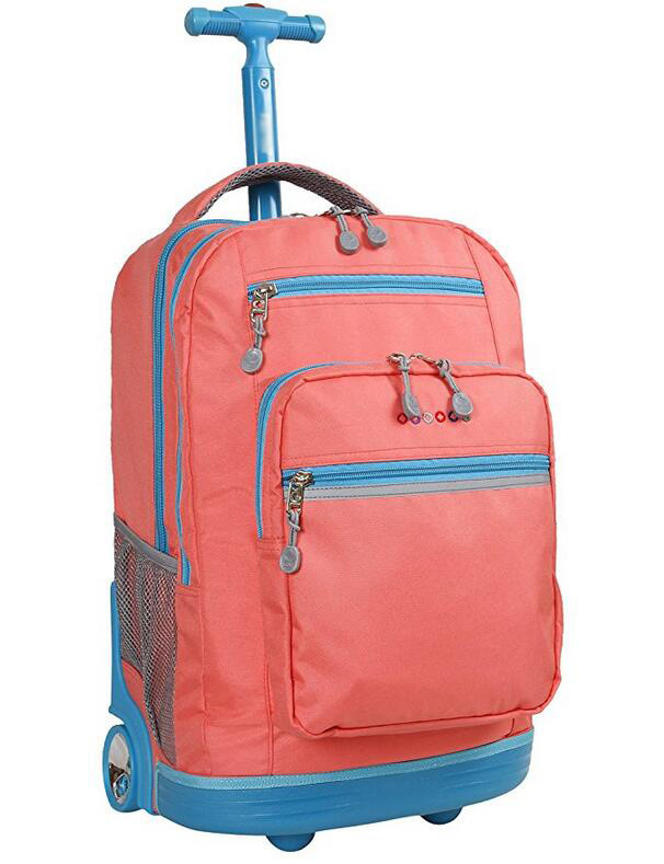 Fashion Student Carry on Luggage Wheeled Trolley Backpack
