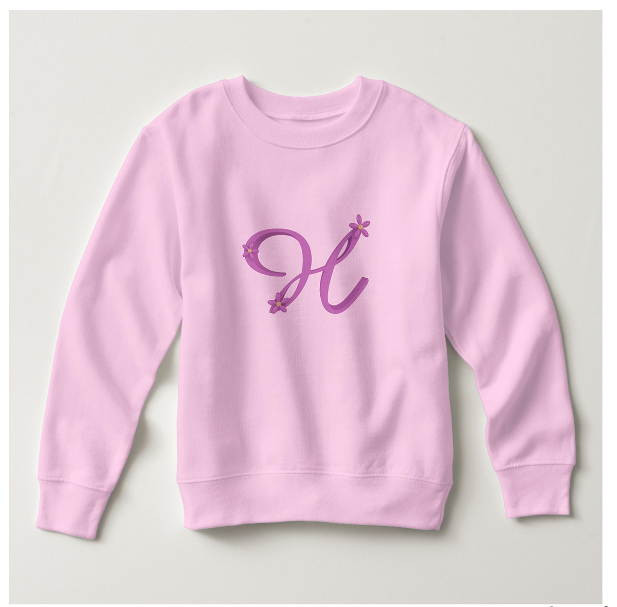 Pink H Toddler Fleece Sweatshirt