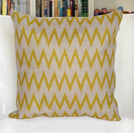 Yellow Wave Digital Printed Cushion (HHCL04-041)