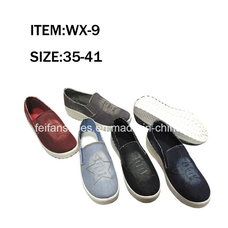 Customized Casual Footwear Women Injection Canvas Shoes (FFWX-9)