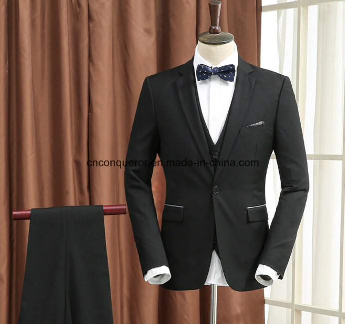 Fashion Office Black Suits/Tuxedo Pant Full Wool