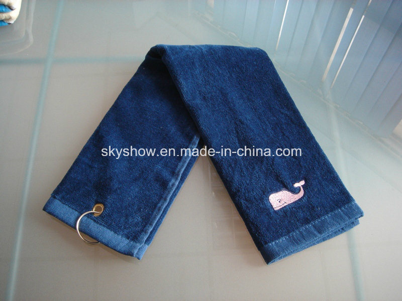 Embroidered Golf Towel with Hook (SST1008)