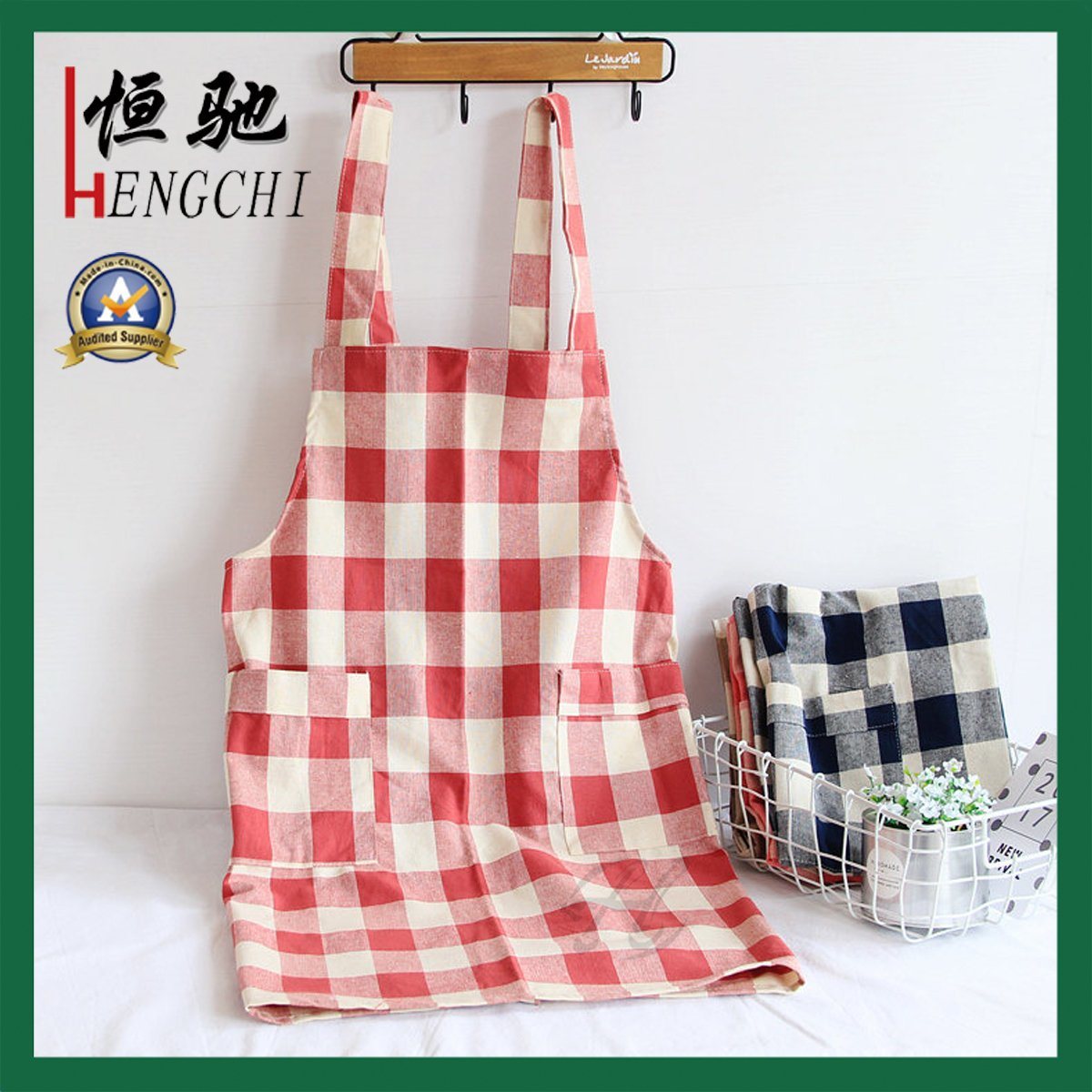 Customized Cotton Promotional Kitchen Cooking Apron with Logo