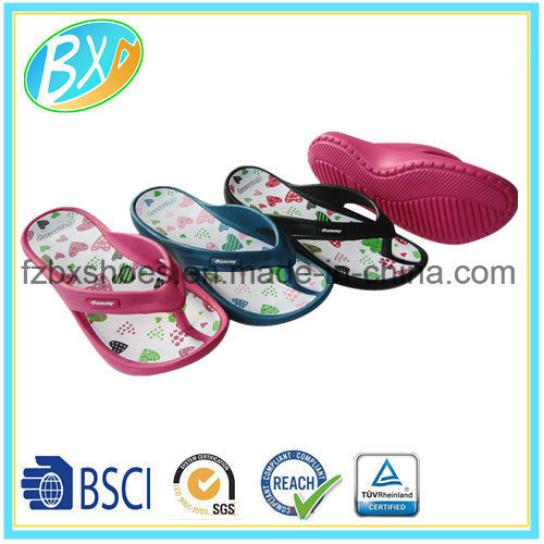 Slipper Sandals with Heart Printing for Women