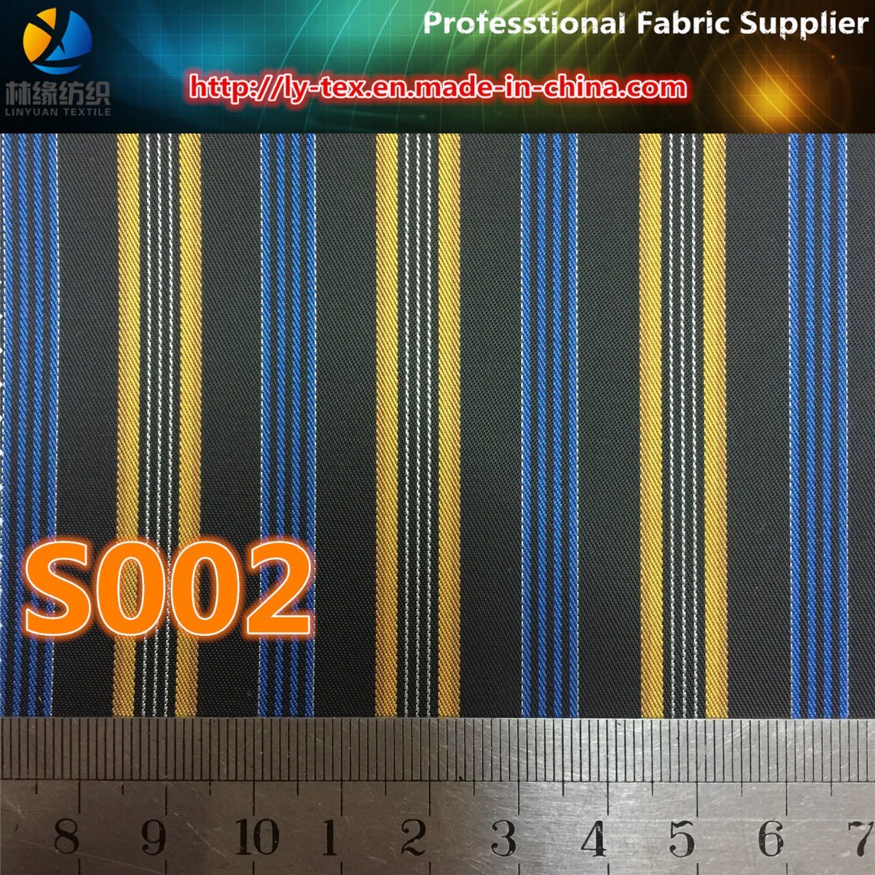 Polyester Stripe Textile Fabric in Cash Commodity for Jacket (S2.5)