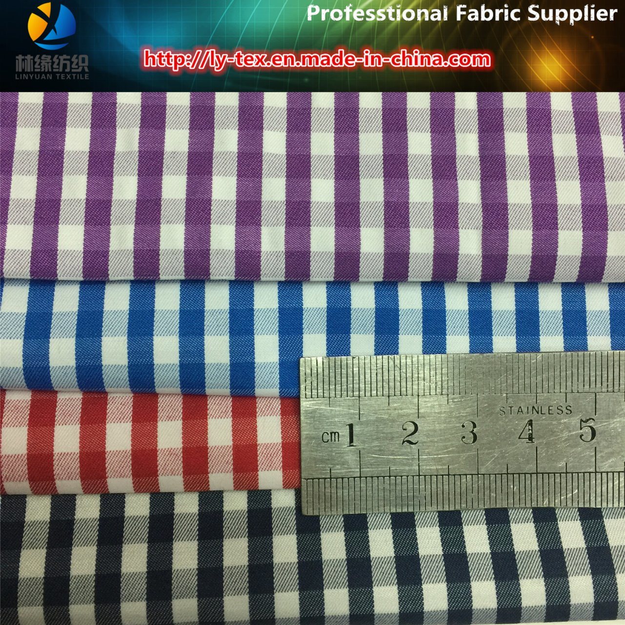 T/C Shirt Fabric, Yarn Dyed Check Fabric for Shirt