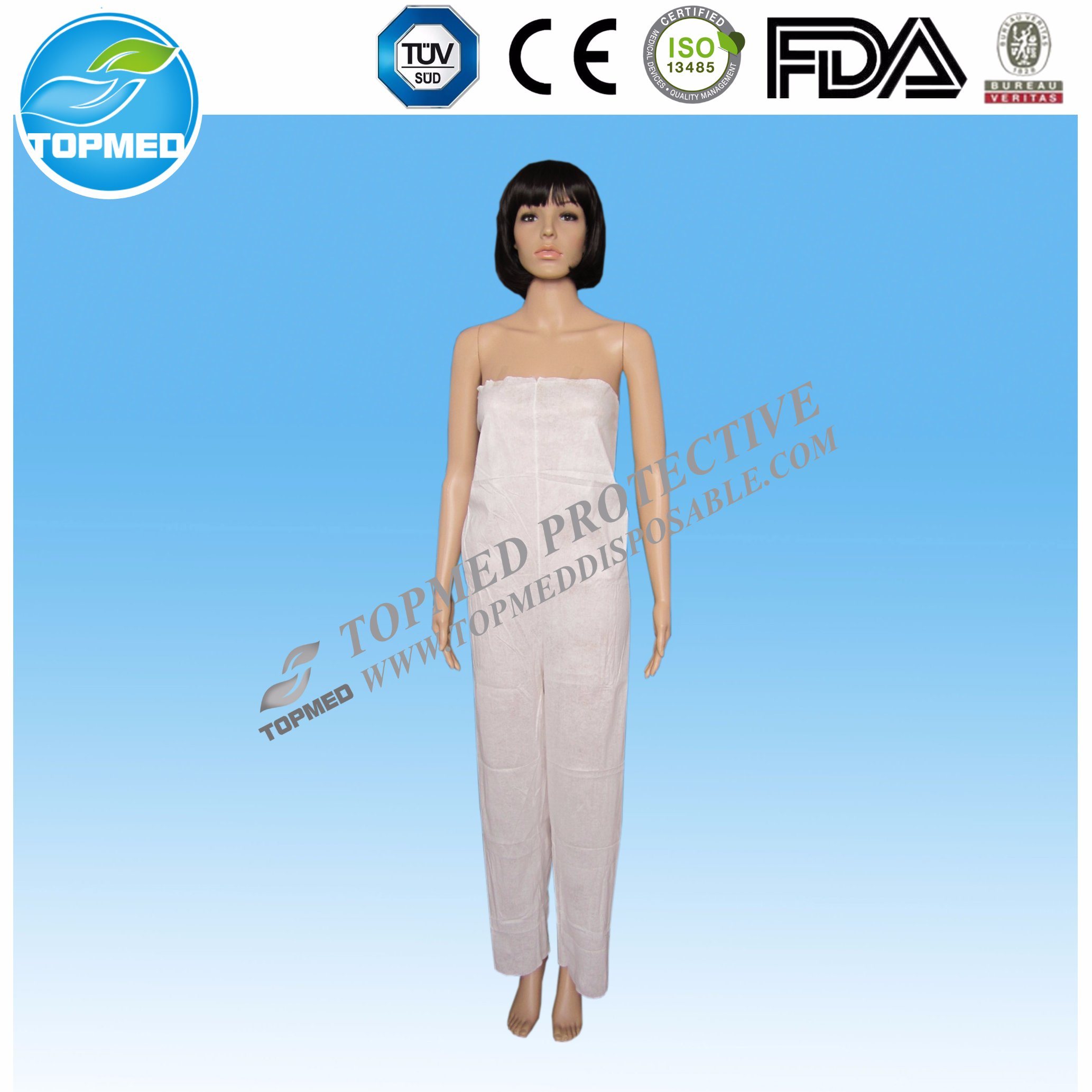 Disposable Long Trousers, Nonwoven Siamese Trousers for SPA