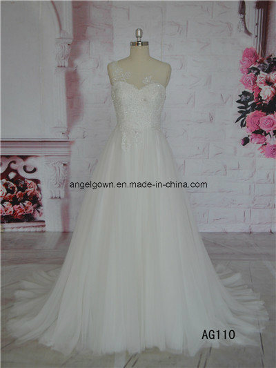 Elegant Sleeveless Lace Wedding Dress 2016 Made in China