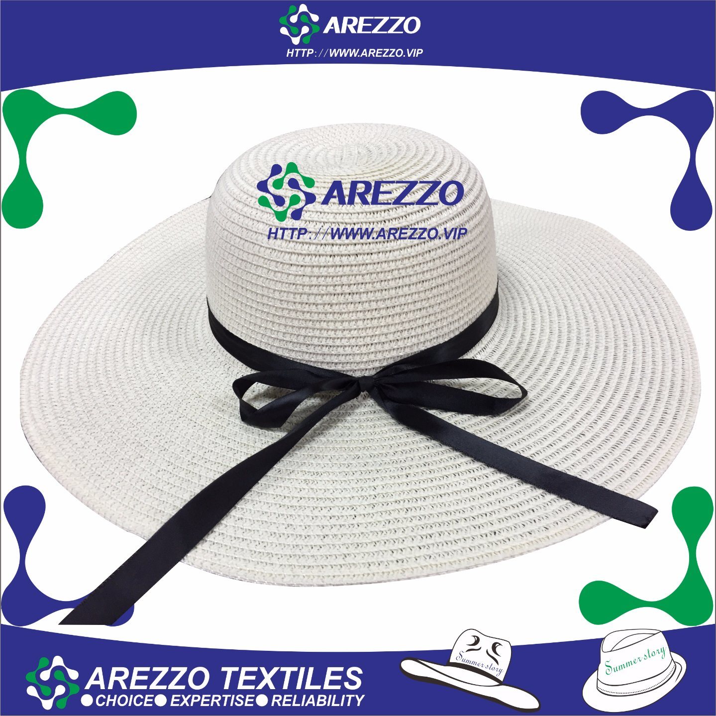 Women's Paper Straw Beach Hat (AZ017A)