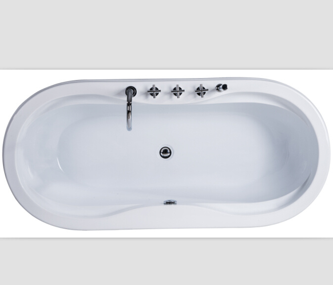Double Oval Pure Acrylic Without Skirt Bathtubs