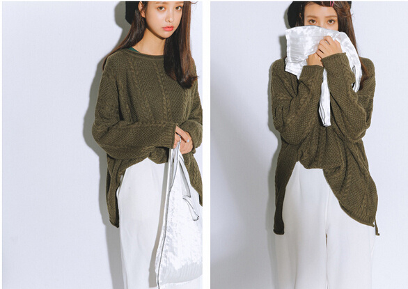 2015 Autumn Winter Loose Clothes Knitting Pullover Ladies Sweater Manufacturer Wholesale