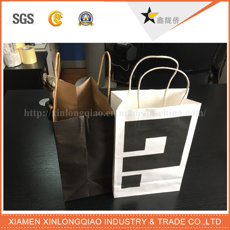 Paper Paperboard Handbags Hand Cosmetic Kraft Carrier Handle Packaging Bag