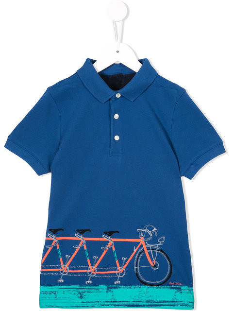 Factory Boy's Bicycle Printed Polo Shirt