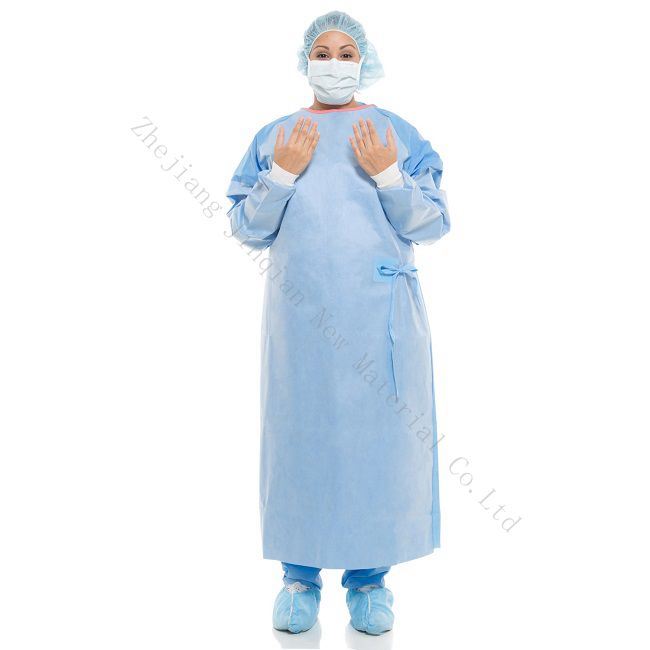 Blue Pink Green Anti-Bacterial&Anti-Blood SMS Nonwoven Fabric Use for Surgical Gown and Medical apparel