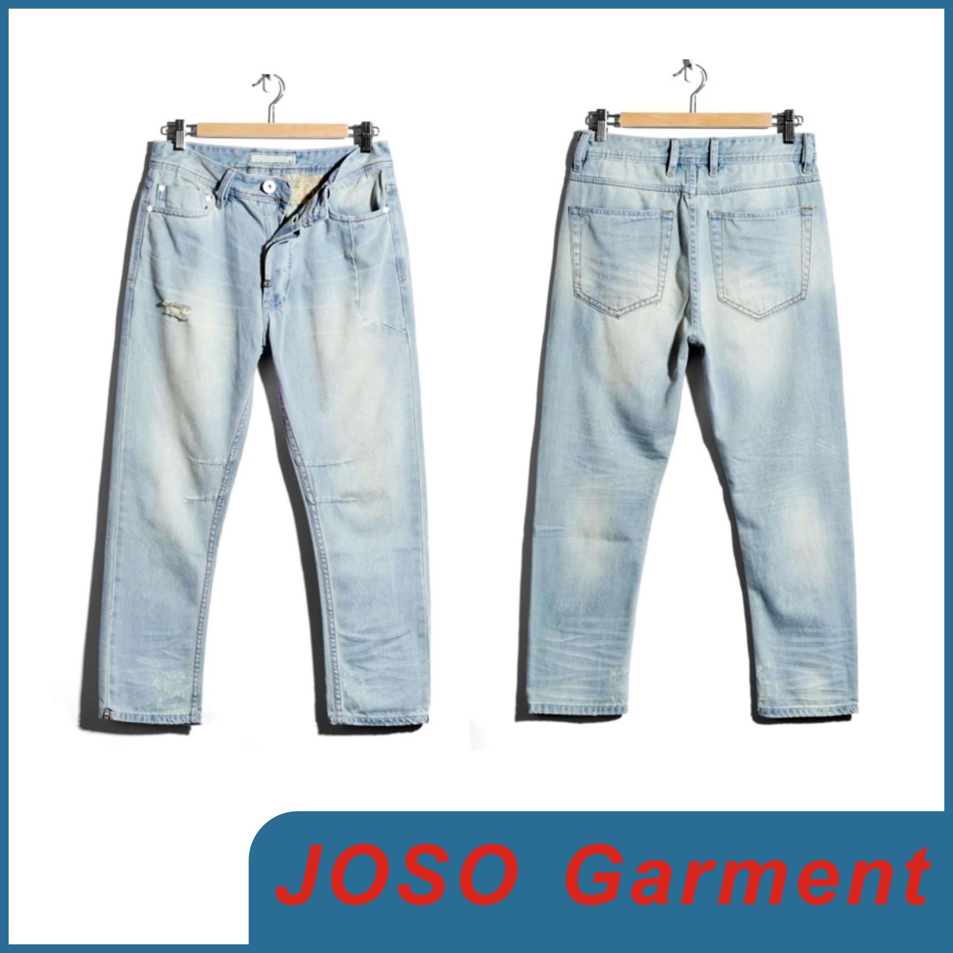 Men Destroyed Light Wash Jeans (JC3067)