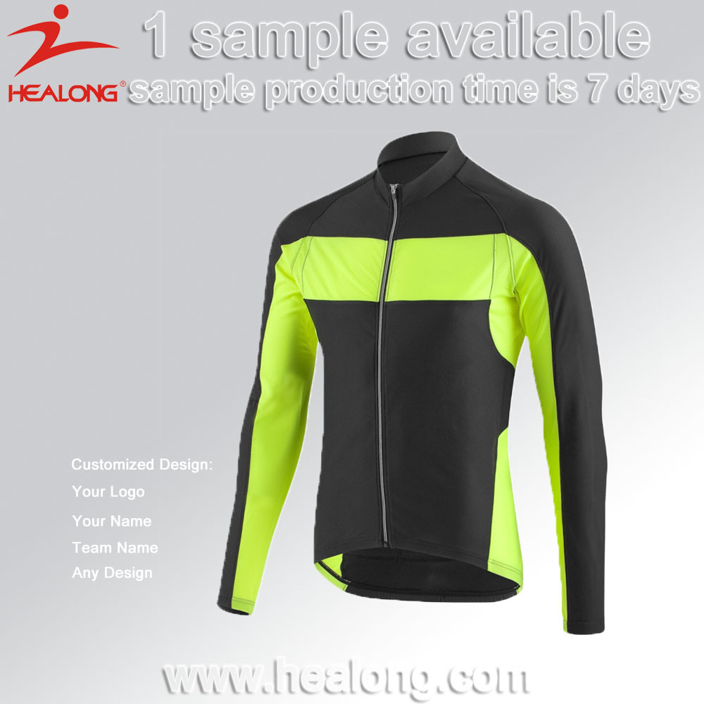 Healong Long& Short Sleeves Custom Sublimation Sport Cycling Jersey
