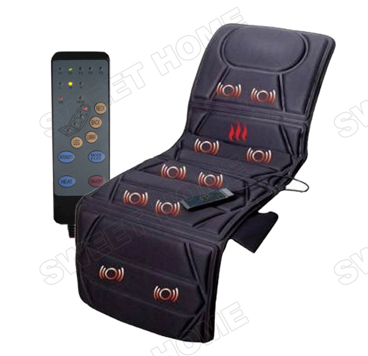 Vibrating and Heat 10 Motors Whole Body Massage Cushion