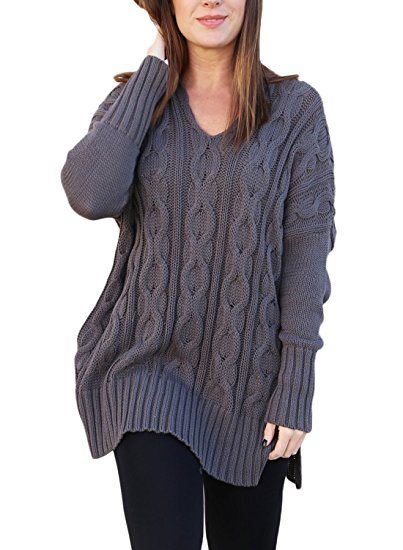 V-Neck Ladies Knitwear Knitted Sweater for Women