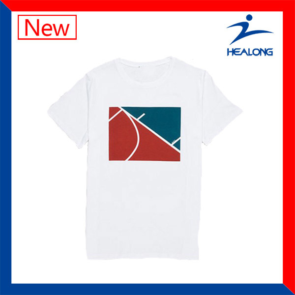 Healong Brand Logo Apparel Gear Silk Screen Printing Men's T-Shirts for Sale