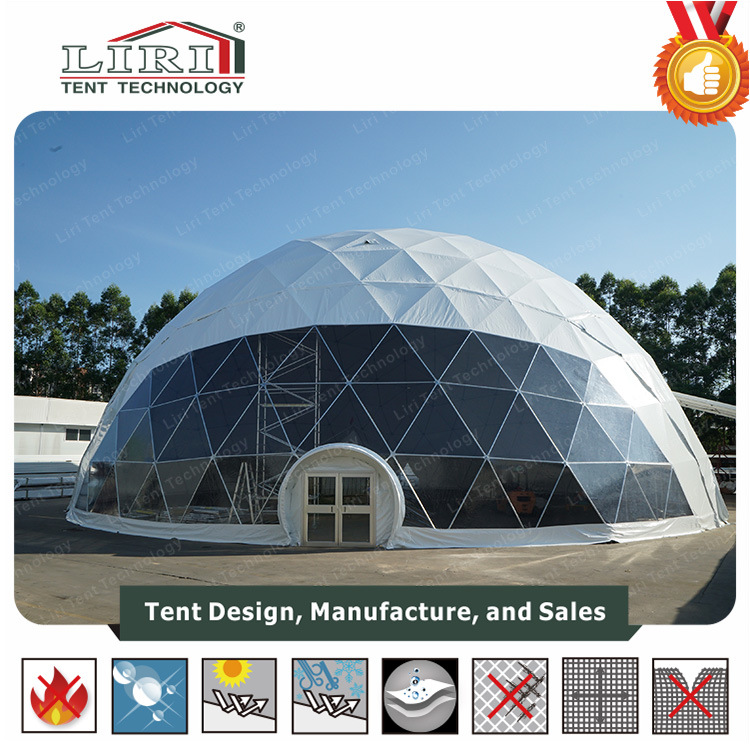 19m Geodesic Dome Tents with Round Windows for Movies
