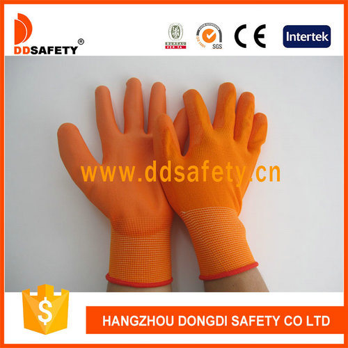Ddsafety 2017 13 Gauge Orange Nylon Gloves Coating