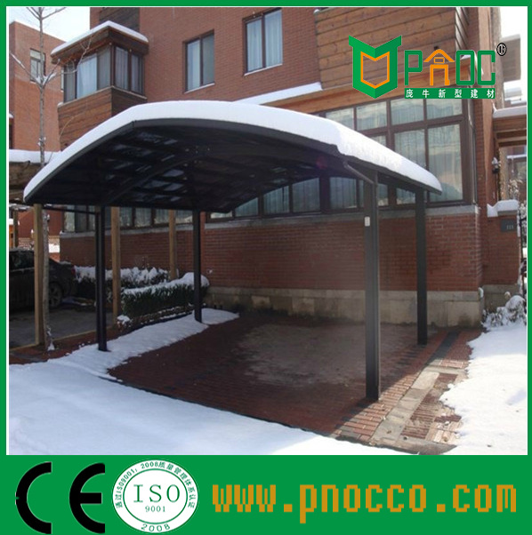 Durable Metal Outdoor Car Shelters Carports with Polycarbonate Roof