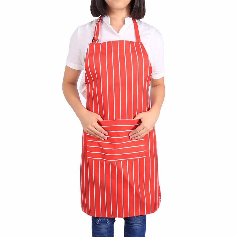 Unisex Stripe Bib Apron with 1 Big Pockets Chef Waiter Kitchen Cook New Tool Kitchen Apron Kitchen Accessories