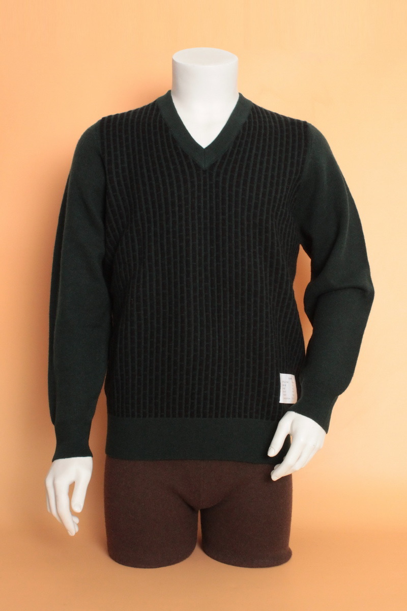 Yak Wool/Cashmere V Neck Pullover Long Sleeve Sweater