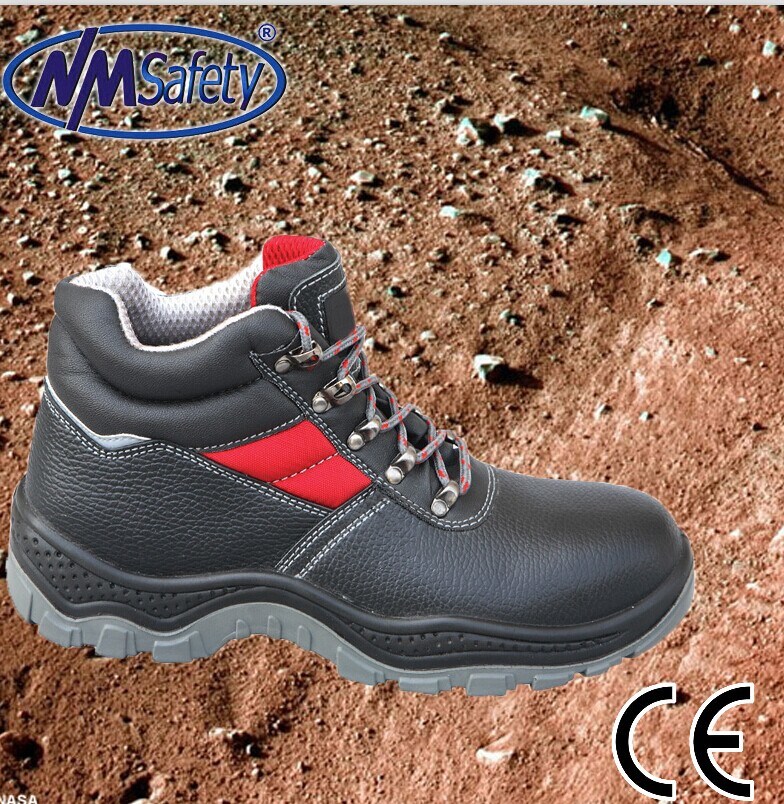 Nmsafety Cow Split Leather Working Industrial Security Shoes