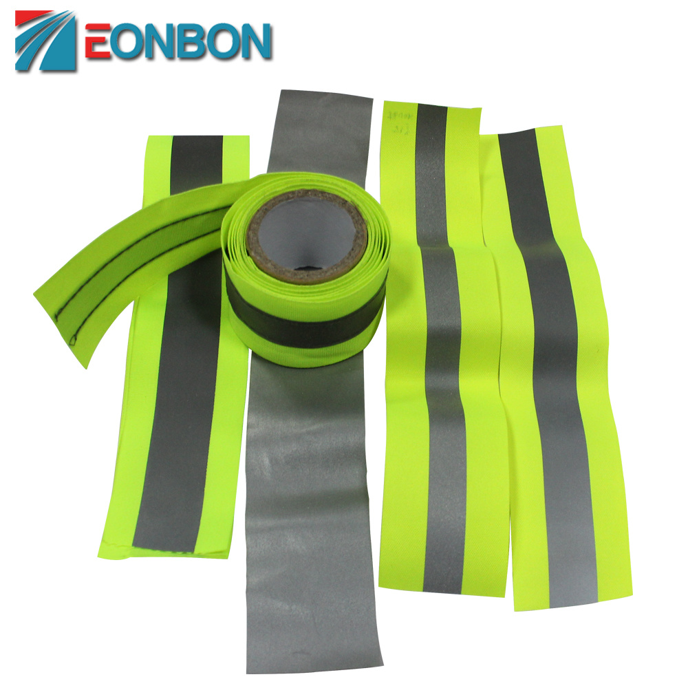 High Light Waterproof Fluorescent Fabric Reflective Tape for Clothing